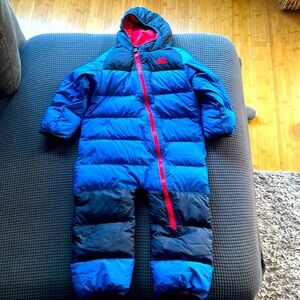 The North face retro nuptse one piece snowsuit